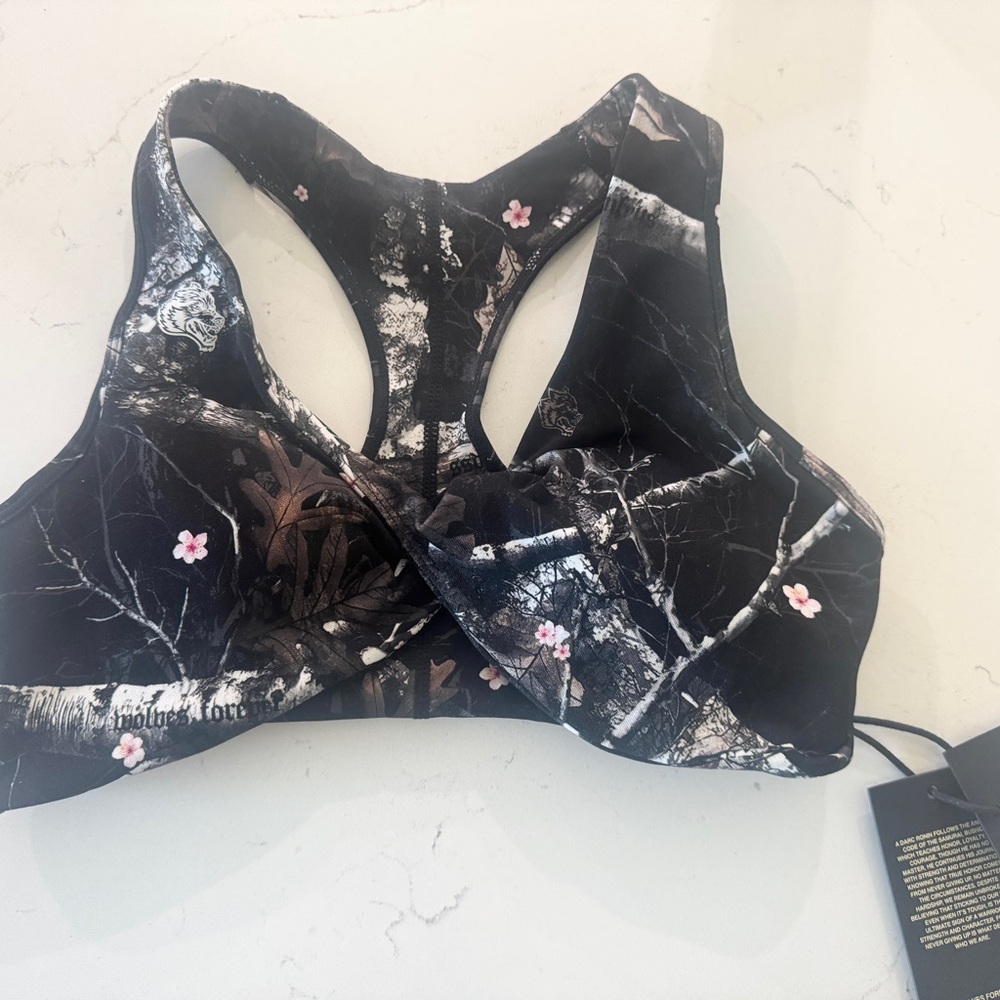 Darc Sport Camo and Cherry Blossom Sports Bra